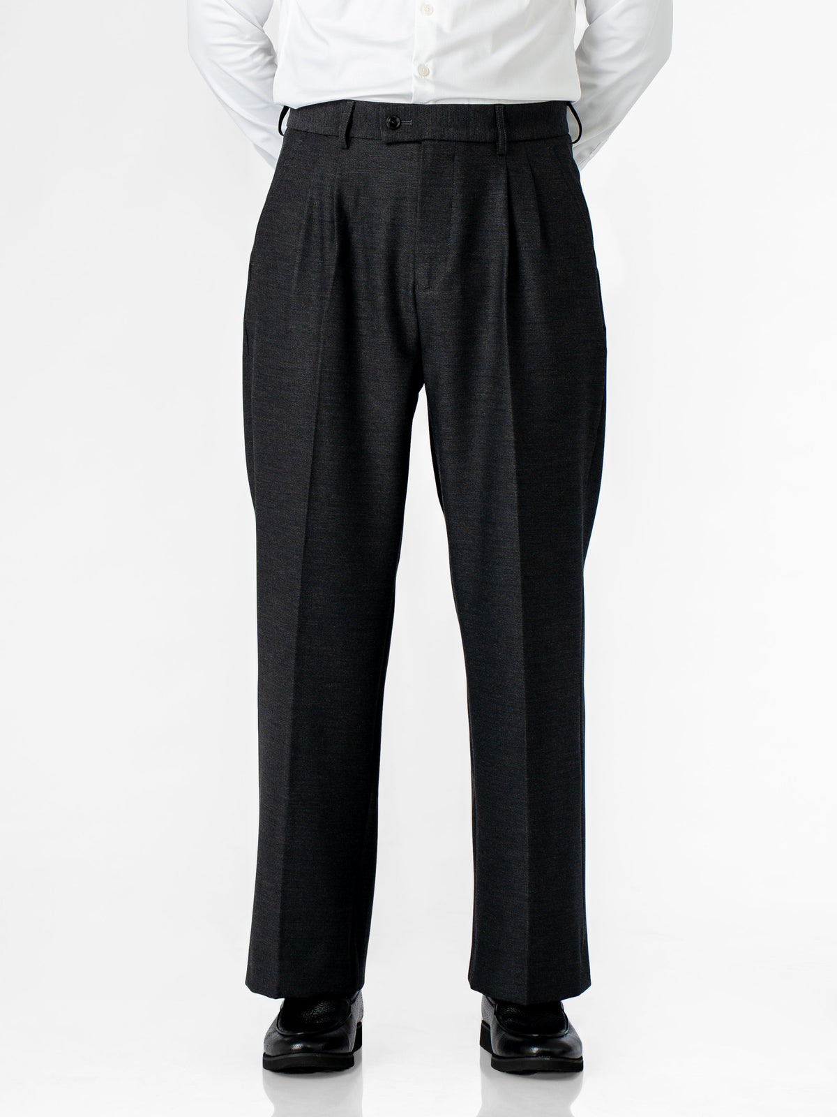Varello Trousers With Belt Loop - Grey (Wide Fit)