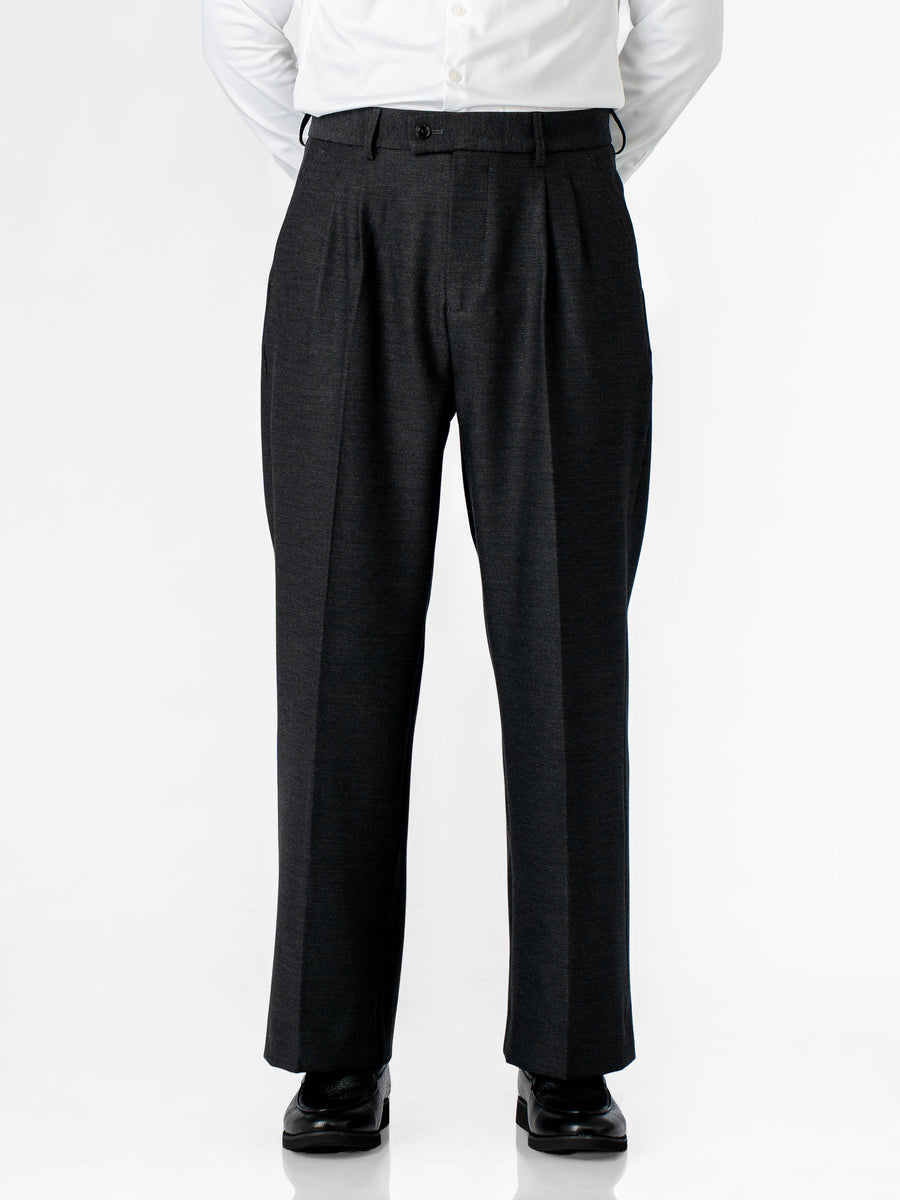 Varello Trousers With Belt Loop - Grey (Wide Fit)