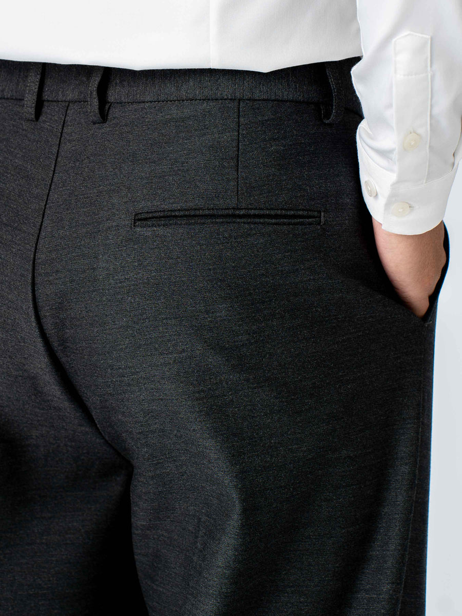 Varello Trousers With Belt Loop - Grey (Wide Fit)