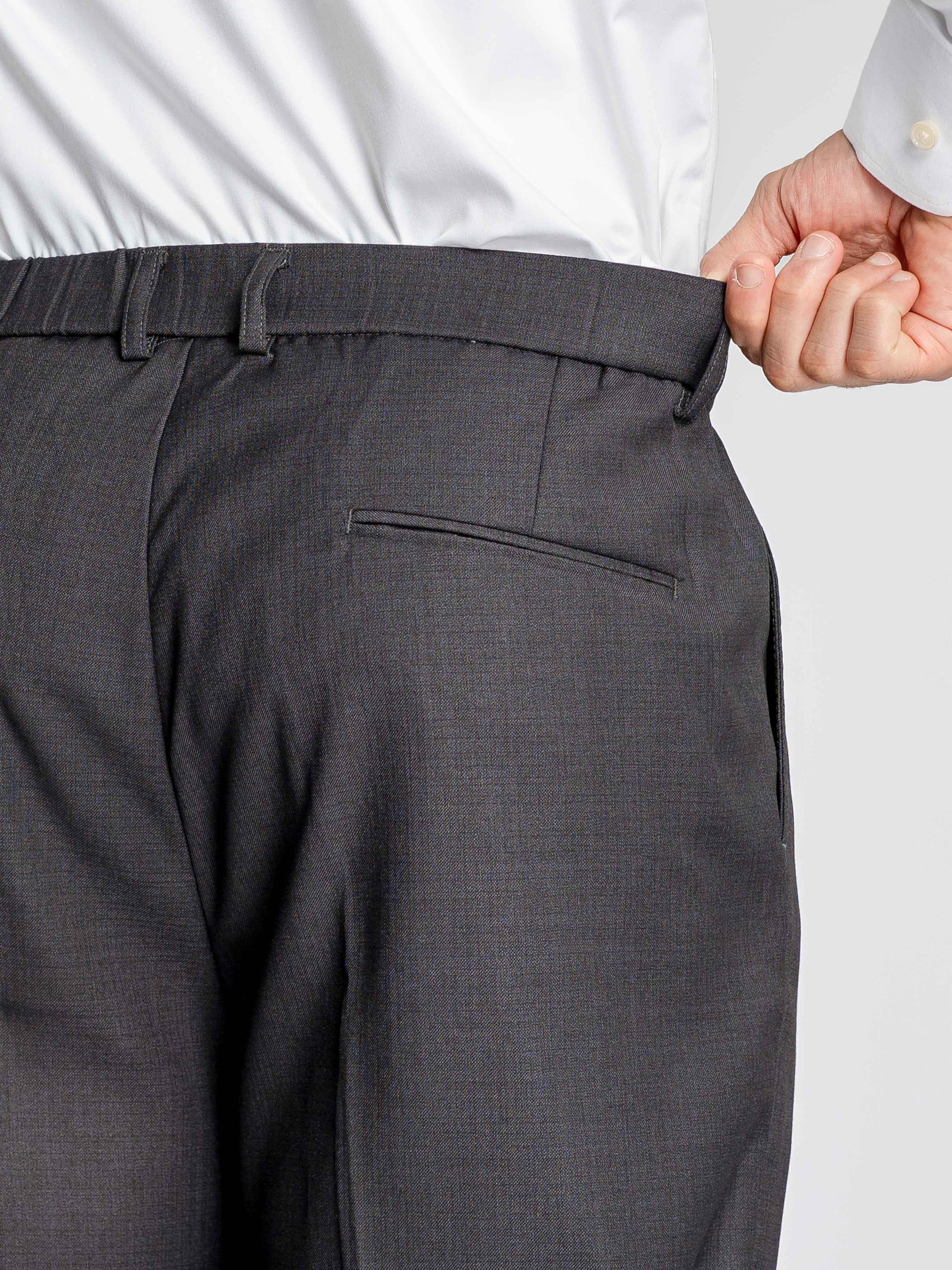 Velano Relaxed Trousers - Dark Grey (Wide Fit)
