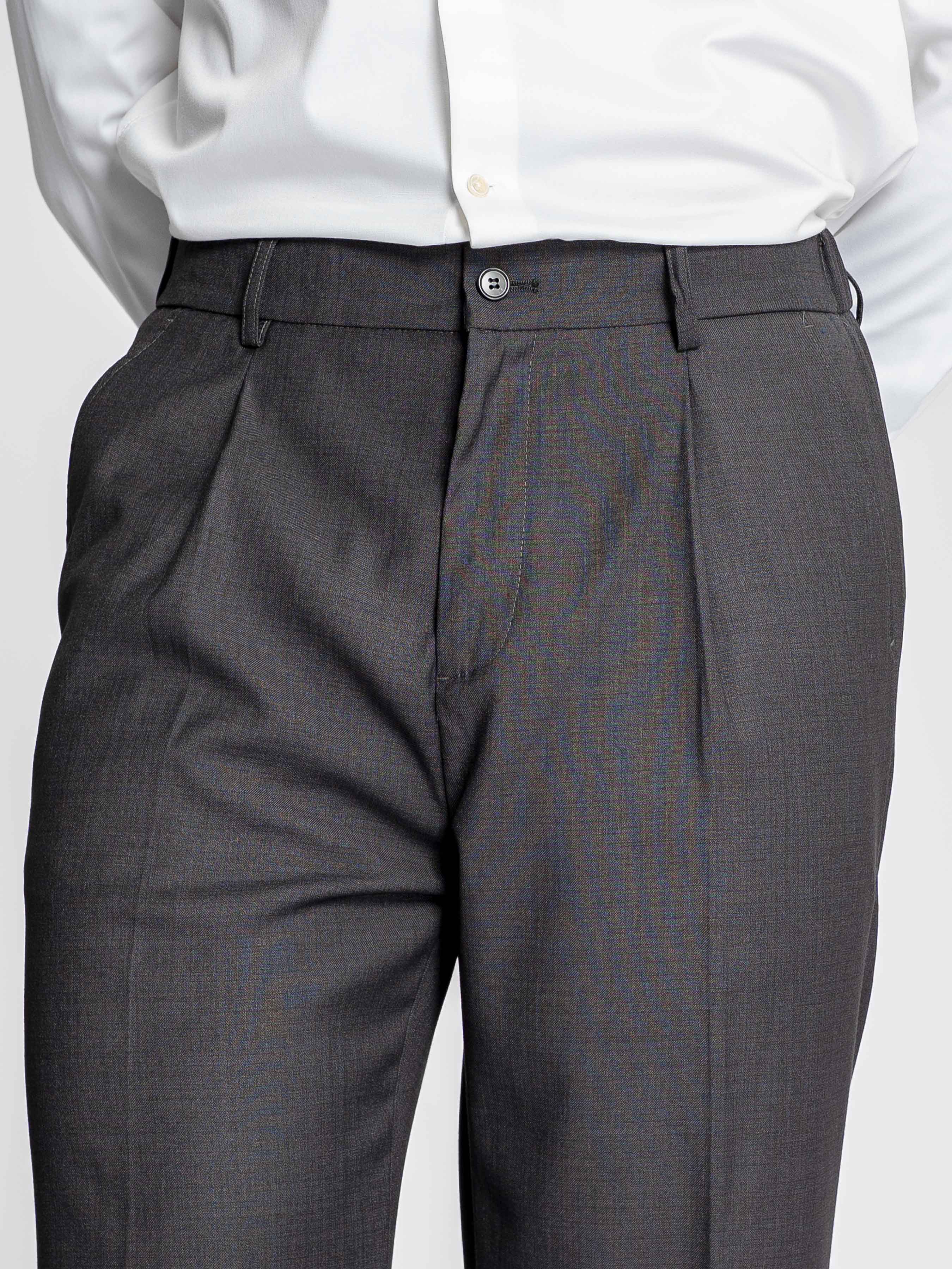 Velano Relaxed Trousers - Dark Grey (Wide Fit)
