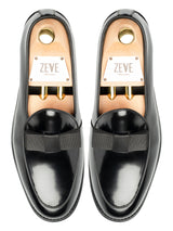 VelardoBelgianRibbonBlackPatentLeatherTop - Zeve