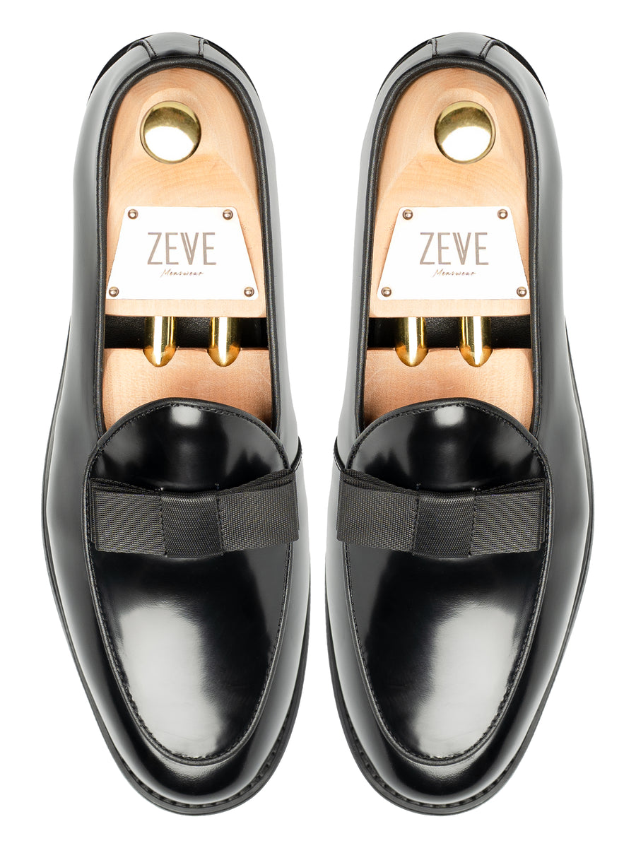 VelardoBelgianRibbonBlackPatentLeatherTop - Zeve