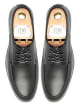 VeltonDerbySolidBlackLeatherTop - Zeve