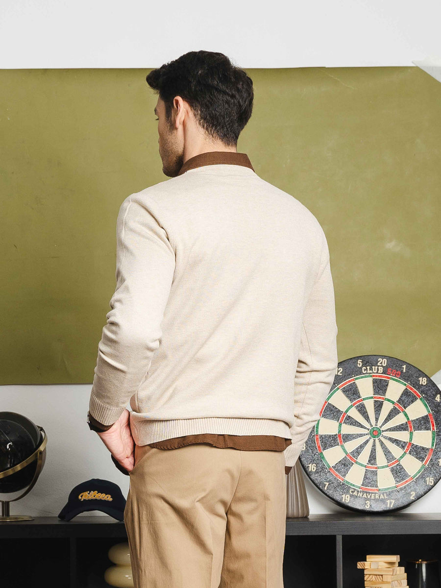 VittorioLongSleeveCrewNeckBeige3 - Zeve