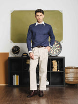 VittorioLongSleeveCrewNeckNavyBlue1 - Zeve