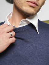 VittorioLongSleeveCrewNeckNavyBlue7 - Zeve