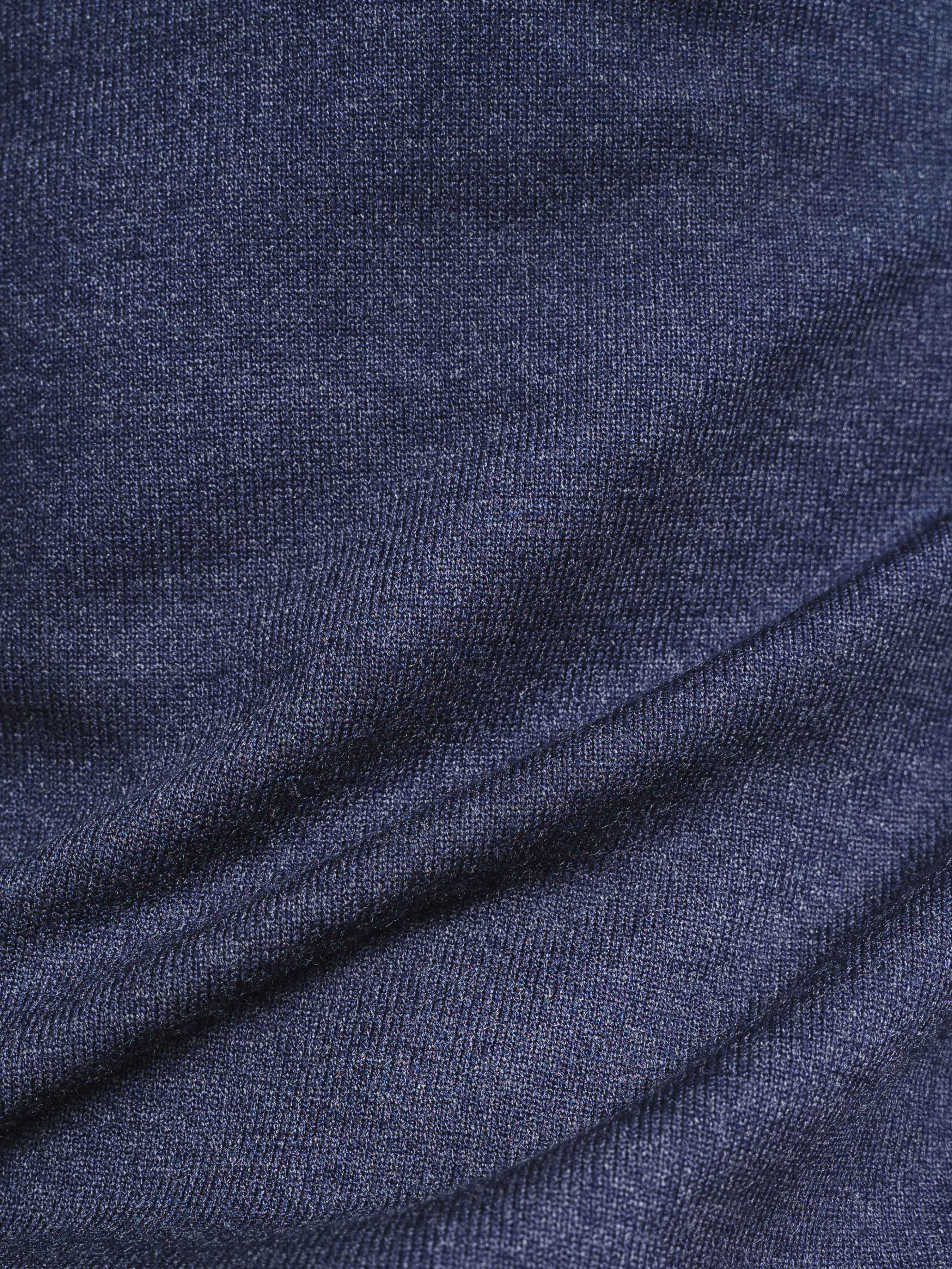 Vittorio Long Sleeve Crew Neck - Navy Blue