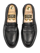 Wayne-Penny-Loafer-Black-Pebble-Grain-Leather-_Combat-Sole__04 - Zeve