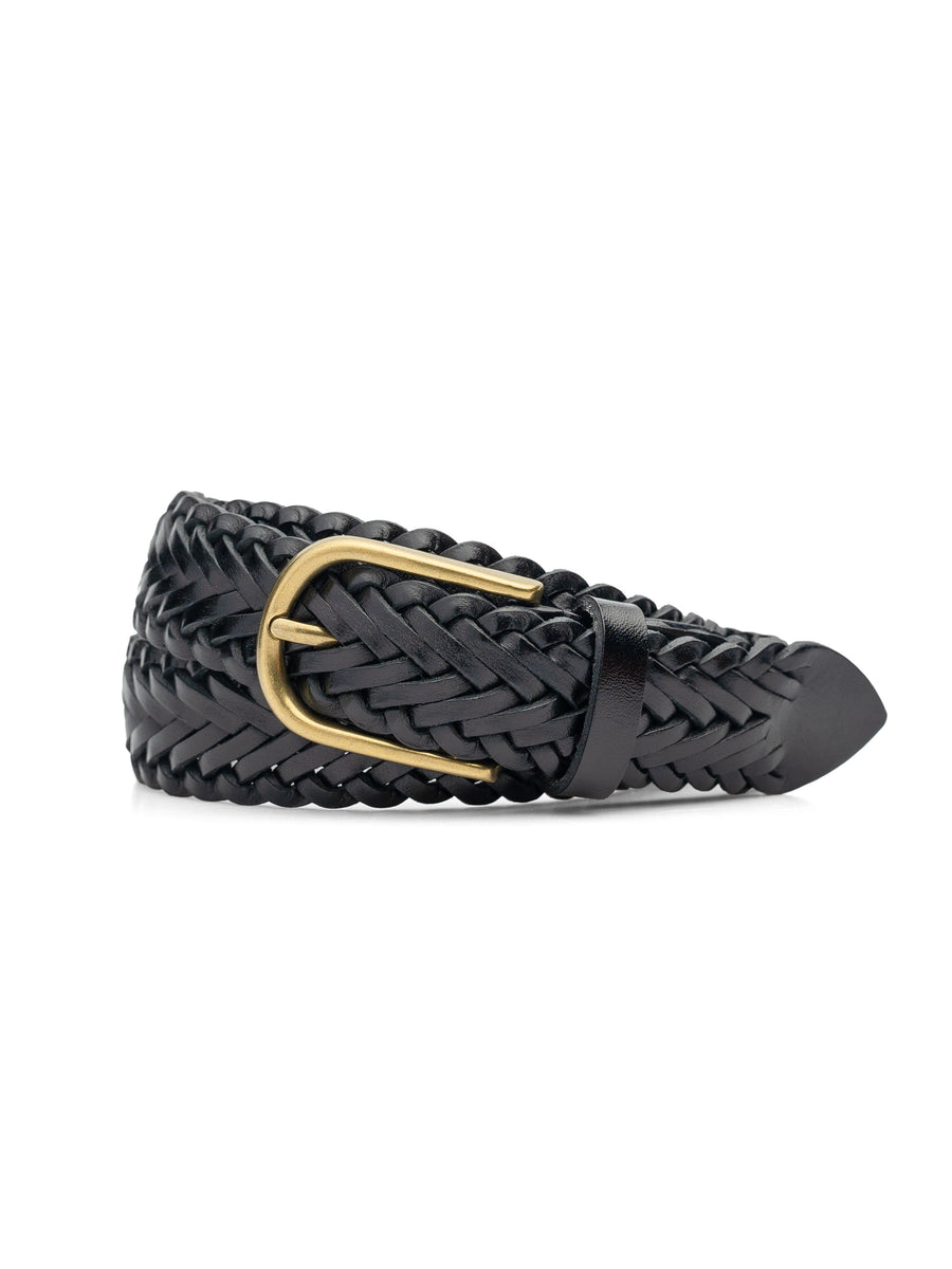 Weave-Leather-Belt-with-Gold-Toned-Buckle_01 - Zeve
