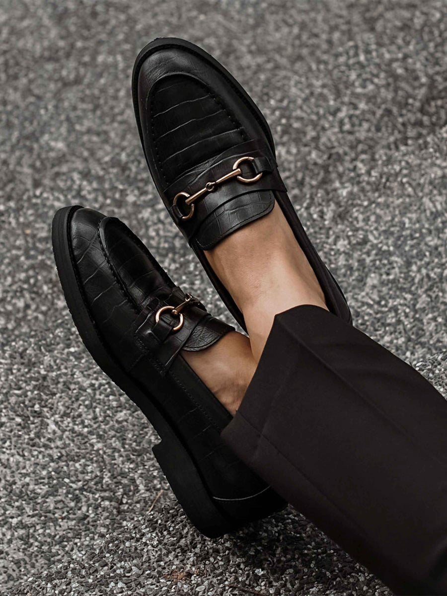 Website-5-Penny-Horsebit-Buckle-Black-Croco-1-Zeve-handmade-shoes-kuala-lumpur - Zeve