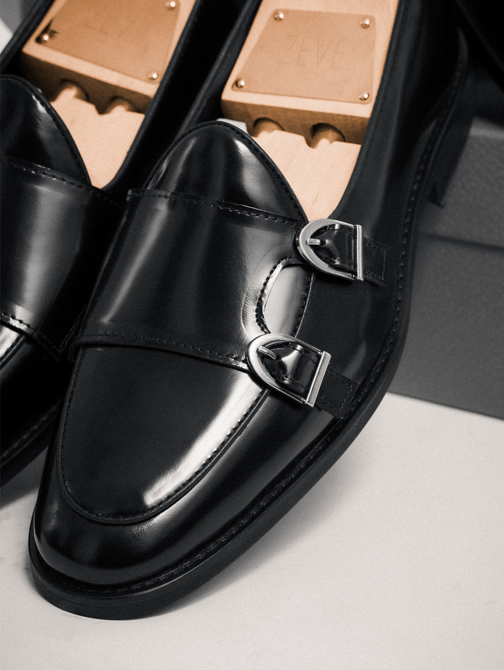 Bellmonk Loafer - Black Polish Leather