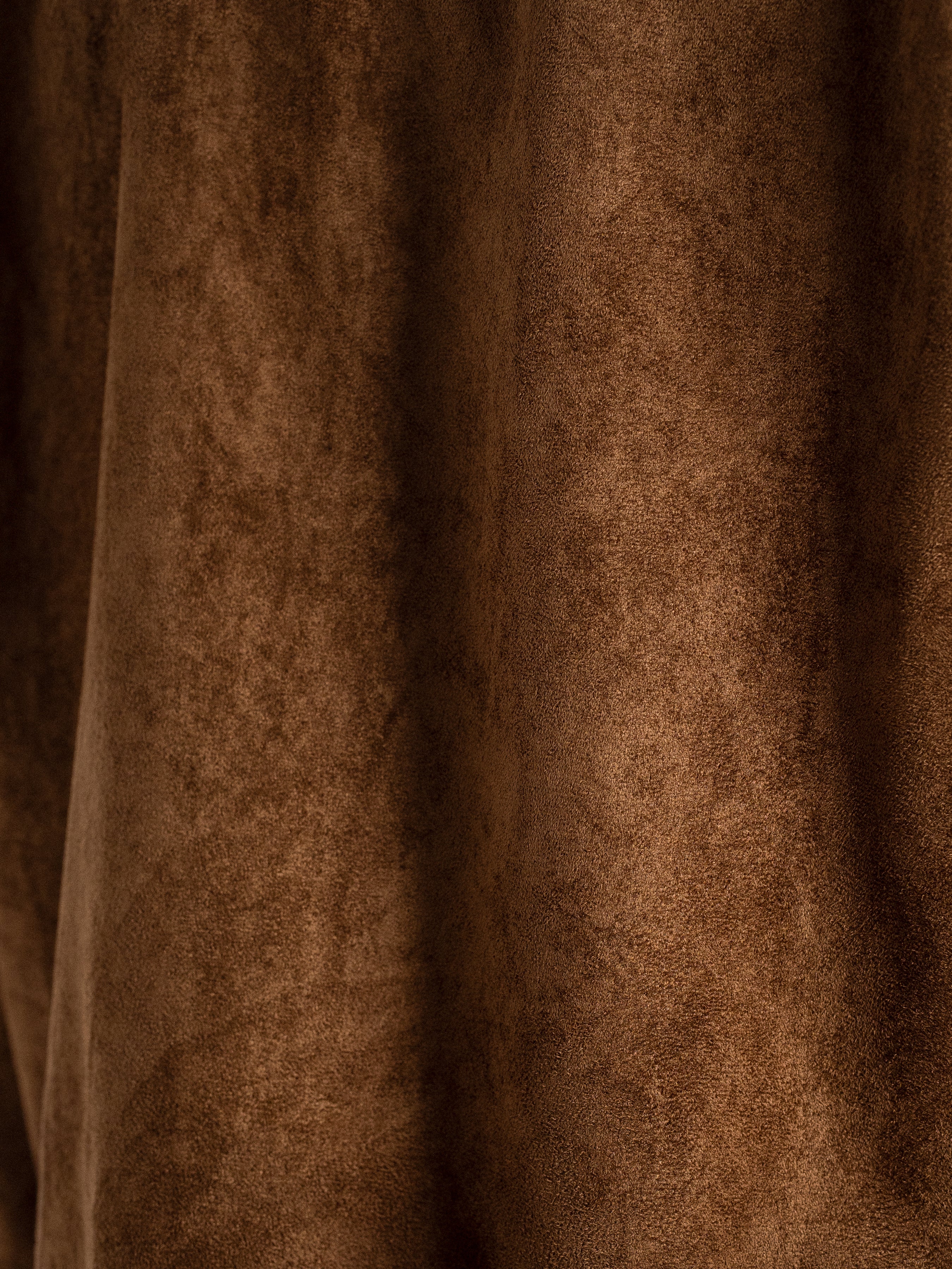 Rich brown suede texture for men's formal shoes and apparel