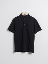 ZaneKnitPoloTeeBlack-Hanger - Zeve