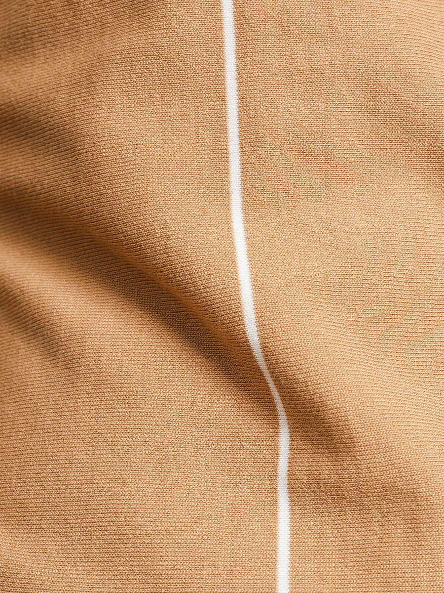 ZeccaStripeKnitTeeCamelQuarter-Zip9 - Zeve
