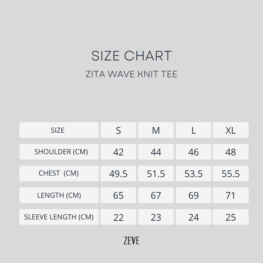 ZitaWaveKnitTee-SizeChart_a572b43f-bfd9-4598-a4e3-0152599f895d - Zeve