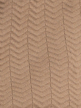 ZitaWaveKnitTeeKhakiOpenCollarMaterial - Zeve