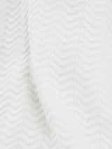 ZitaWaveKnitTeeWhiteOpenCollarMaterial - Zeve