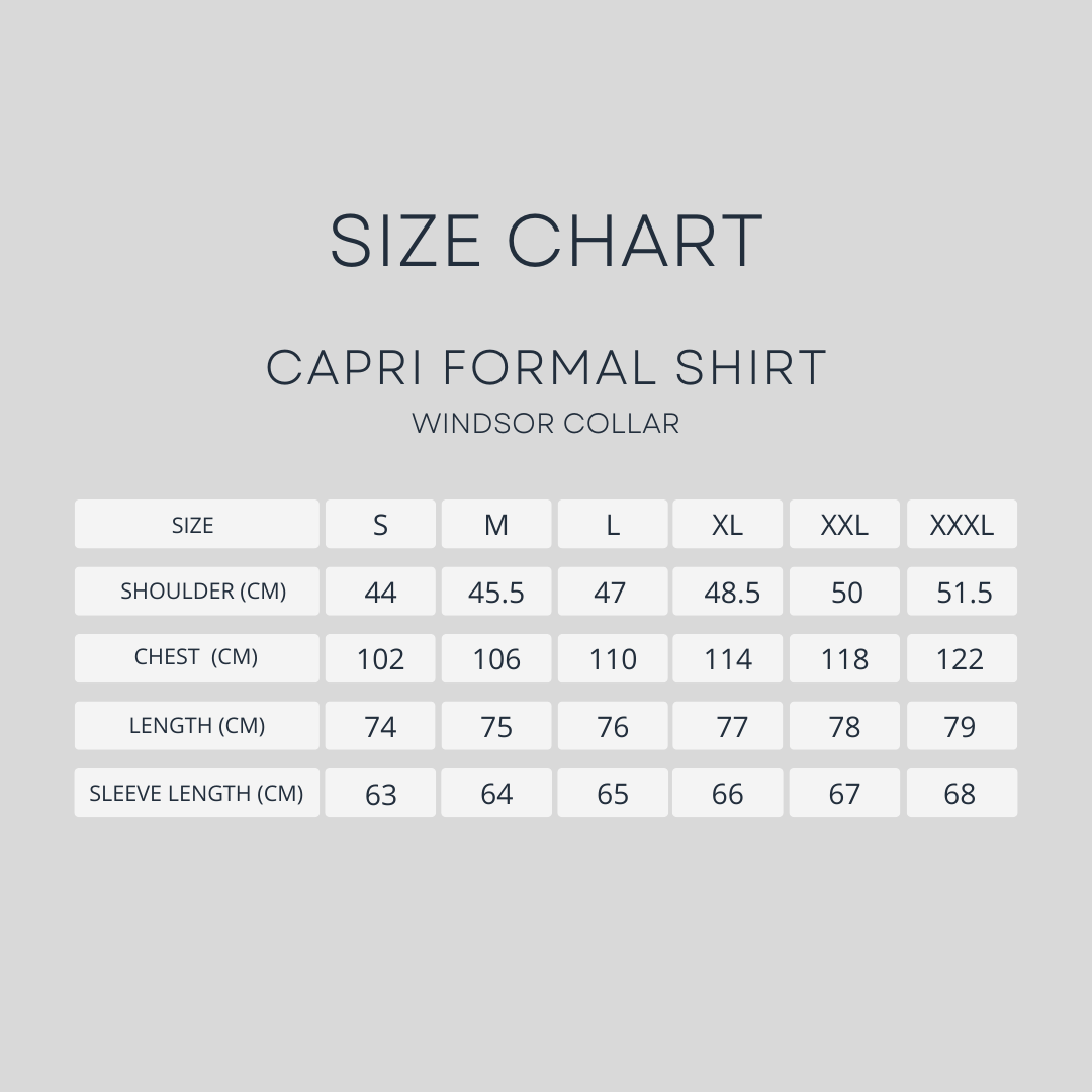 Capri Formal Shirt - Black Windsor Collar