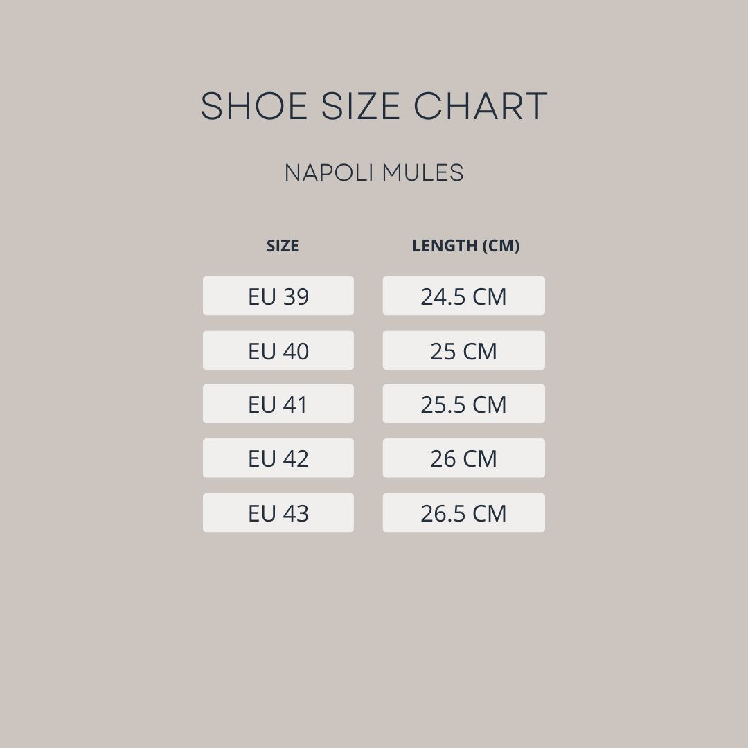 Napoli Mules - Grey Pebble Grain Leather