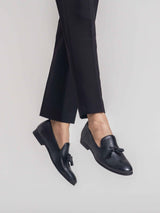 loafer-slipper-black-pebble-grain-men-shoes-zeve-international - Zeve