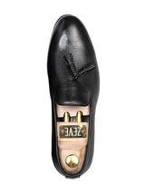 no4-LOAFER-SLIPPER-BLACK-PEBBLE-GRAIN-LEATHER-_COMBAT-SOLE_-zeve-kuala-lumpur-men-shoes - Zeve