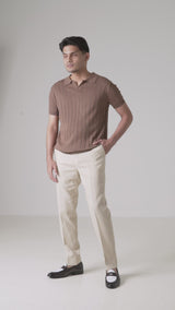 Dylan Knit Tee - Cappuccino