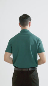 Dante Polo Button Down Short Sleeve - Emerald Green