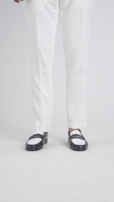 Penny Mules Sandal - Black & White