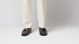 Mario Horsebit Moccasin Loafer - Dark Brown (Hand Painted Patina)