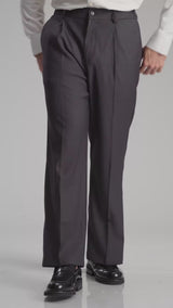 Velano Relaxed Trousers - Dark Grey (Wide Fit)