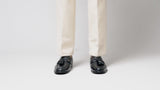 Dario Tassel Loafer - Black Croco Polished Leather