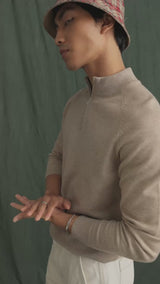 Auren Knit - Sand Quater-Zip