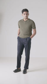 Dylan Knit Tee - Olive Green