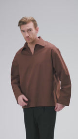 Aris Linen Shirt - Coffee