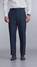 Trousers With Belt Loop - Oxford Blue (Regular Fit)