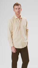 Franco Linen Shirt - Beige Windsor Collar