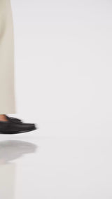 Alessio Studded Loafer - Solid Black Leather