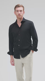 Capri Formal Shirt - Black Windsor Collar