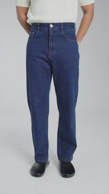 Palermo High Waisted Jeans - Dark Blue (Wide Fit)
