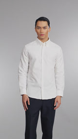 Oxford Shirt - White (Button Down Collar)