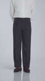 Vicolo Trousers With Belt Loop - Dark Grey (Wide Fit)