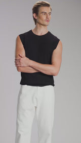 Theo Sleeveless Knit - Black