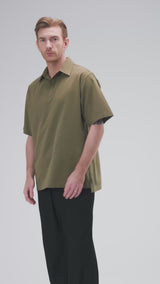 Risto Shirt - Green (Open Collar)
