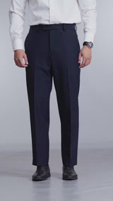 Trousers With Belt Loop - Deep Navy (Regular Fit)