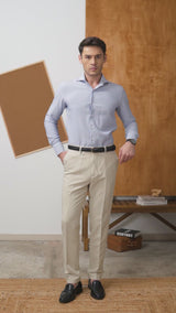 Seersucker Shirt - Navy Blue
