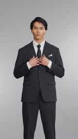 Single Breasted Suit Blazer - Charcoal Grey (Regular Fit)