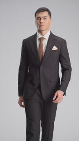 Single Breasted Suit Blazer - Black Shadow Stripe (Slim Fit)