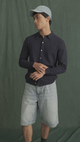 Roman Knit Shirt - Blue