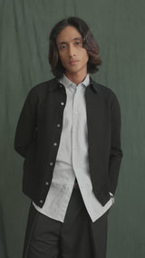Roman Knit Shirt - Black